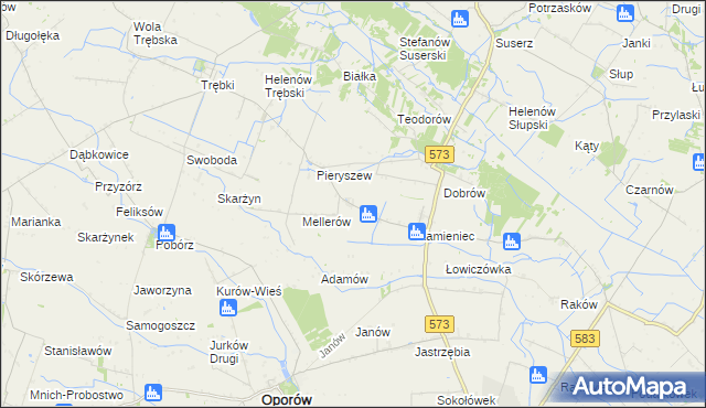 mapa Kaźmierków, Kaźmierków na mapie Targeo