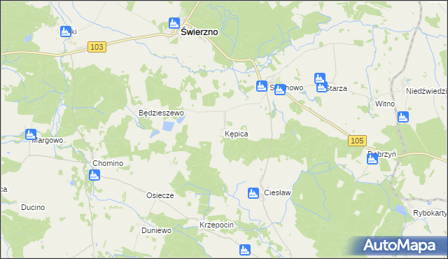 mapa Kępica, Kępica na mapie Targeo