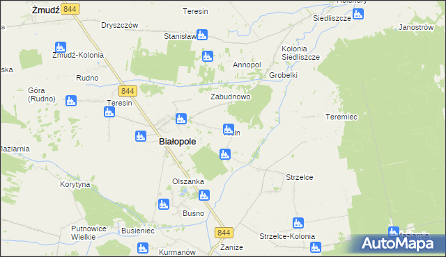 mapa Kicin gmina Białopole, Kicin gmina Białopole na mapie Targeo
