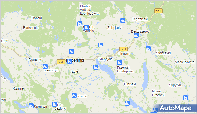 mapa Kiepojcie, Kiepojcie na mapie Targeo