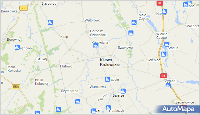 mapa Kijewo Królewskie, Kijewo Królewskie na mapie Targeo