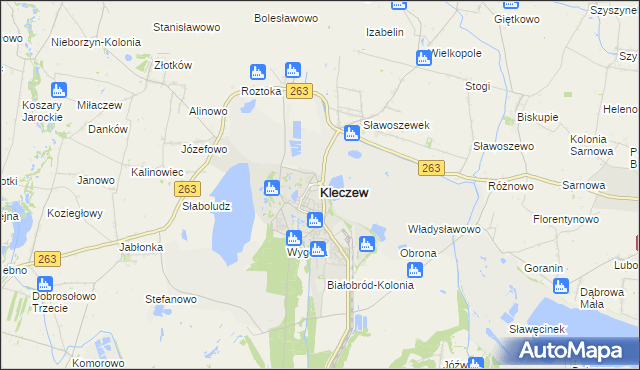 mapa Kleczew, Kleczew na mapie Targeo