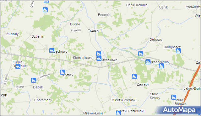 mapa Kleczkowo, Kleczkowo na mapie Targeo
