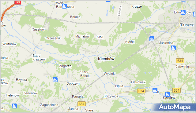 mapa Klembów, Klembów na mapie Targeo