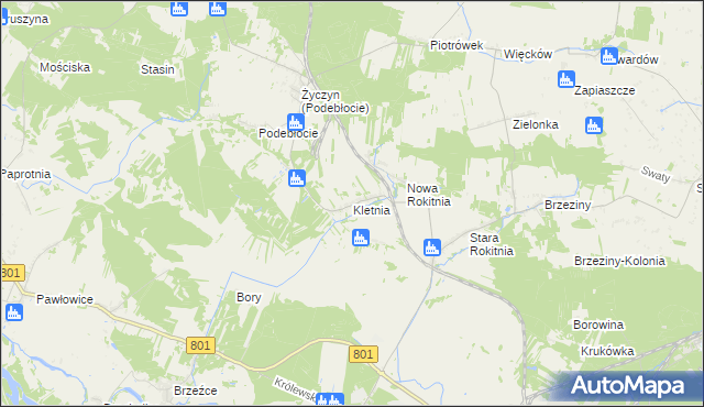 mapa Kletnia gmina Stężyca, Kletnia gmina Stężyca na mapie Targeo