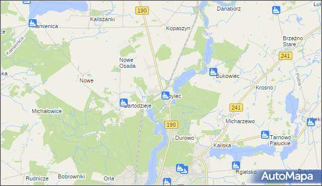 mapa Kobylec gmina Wągrowiec, Kobylec gmina Wągrowiec na mapie Targeo