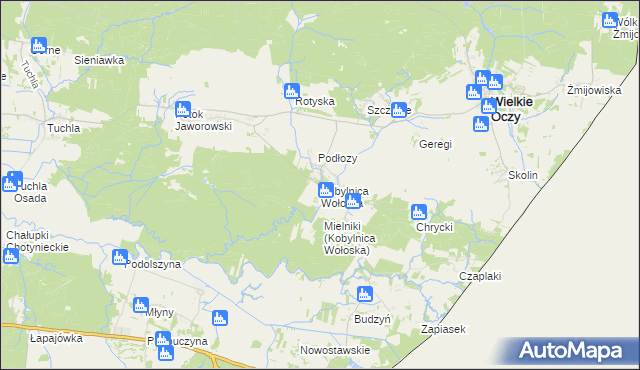mapa Kobylnica Wołoska, Kobylnica Wołoska na mapie Targeo