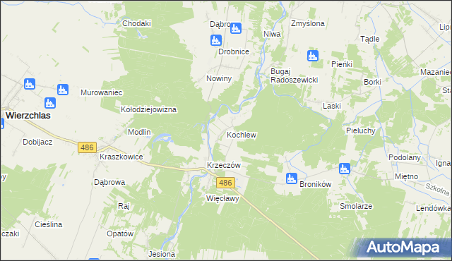 mapa Kochlew, Kochlew na mapie Targeo