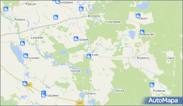 mapa Kołki, Kołki na mapie Targeo