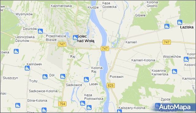 mapa Kolonia Nadwiślańska, Kolonia Nadwiślańska na mapie Targeo