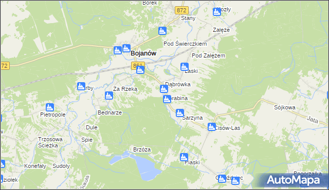 mapa Korabina, Korabina na mapie Targeo