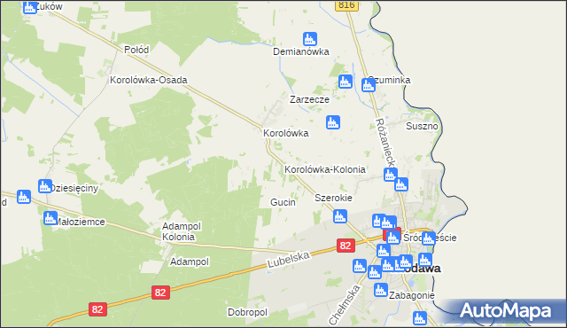 mapa Korolówka-Kolonia, Korolówka-Kolonia na mapie Targeo