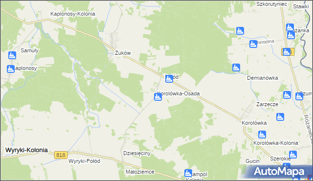 mapa Korolówka-Osada, Korolówka-Osada na mapie Targeo