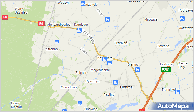 mapa Kotomierz, Kotomierz na mapie Targeo