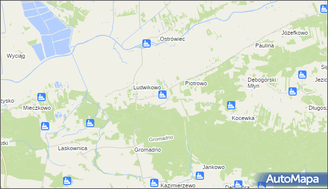mapa Kowalewko gmina Kcynia, Kowalewko gmina Kcynia na mapie Targeo
