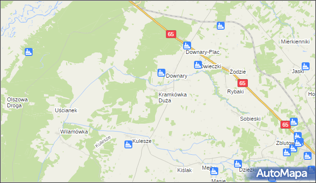 mapa Kramkówka Duża, Kramkówka Duża na mapie Targeo