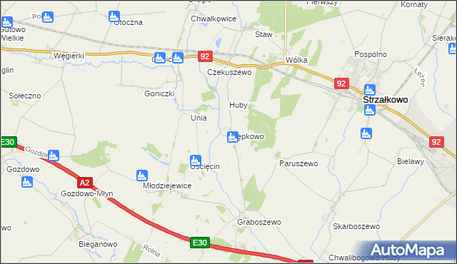 mapa Krępkowo gmina Strzałkowo, Krępkowo gmina Strzałkowo na mapie Targeo