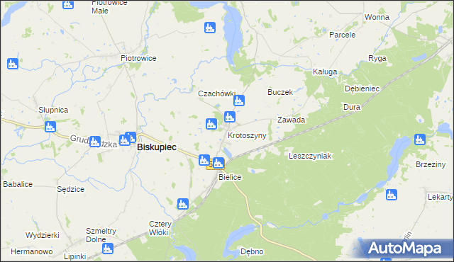 mapa Krotoszyny, Krotoszyny na mapie Targeo