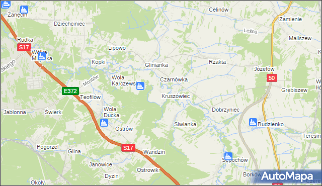 mapa Kruszówiec, Kruszówiec na mapie Targeo