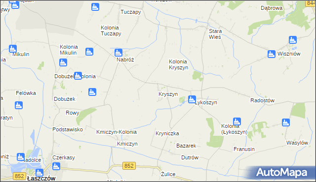 mapa Kryszyn, Kryszyn na mapie Targeo