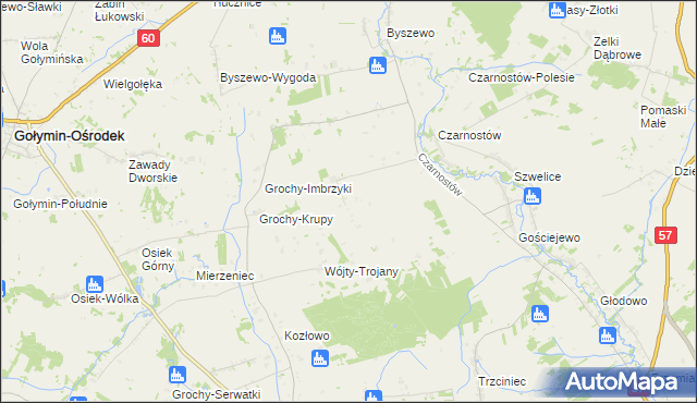 mapa Krzemień gmina Karniewo, Krzemień gmina Karniewo na mapie Targeo