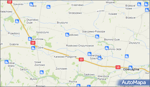 mapa Krzywanice-Trojany, Krzywanice-Trojany na mapie Targeo
