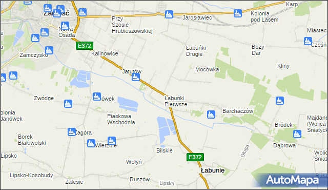 mapa Łabuńki Pierwsze, Łabuńki Pierwsze na mapie Targeo