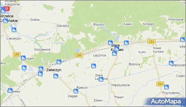 mapa Łącznica, Łącznica na mapie Targeo