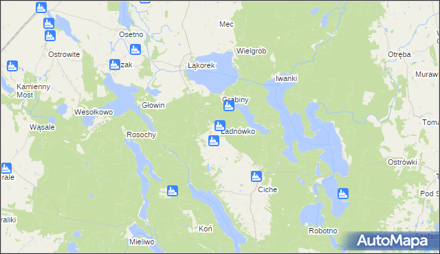 mapa Ładnówko, Ładnówko na mapie Targeo