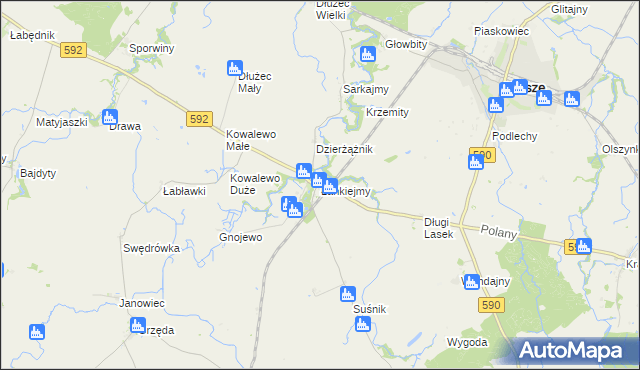 mapa Łankiejmy, Łankiejmy na mapie Targeo