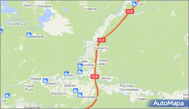 mapa Łążek Ordynacki, Łążek Ordynacki na mapie Targeo