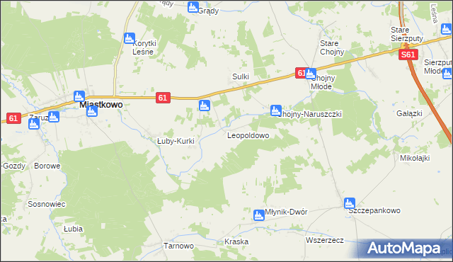 mapa Leopoldowo, Leopoldowo na mapie Targeo