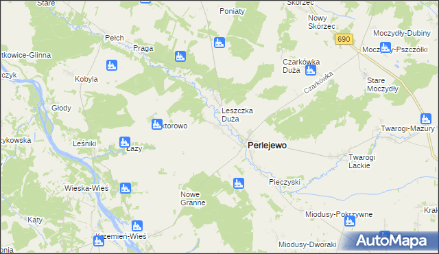 mapa Leszczka Mała, Leszczka Mała na mapie Targeo