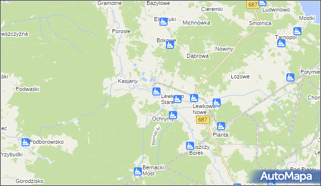 mapa Lewkowo Stare, Lewkowo Stare na mapie Targeo