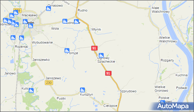 mapa Lignowy Szlacheckie, Lignowy Szlacheckie na mapie Targeo
