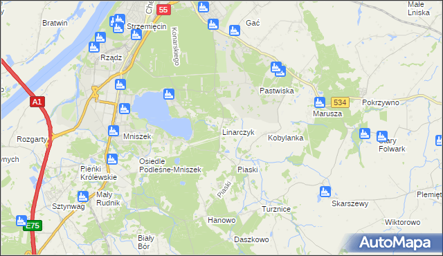 mapa Linarczyk, Linarczyk na mapie Targeo