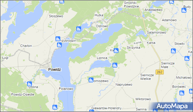 mapa Lipnica gmina Ostrowite, Lipnica gmina Ostrowite na mapie Targeo