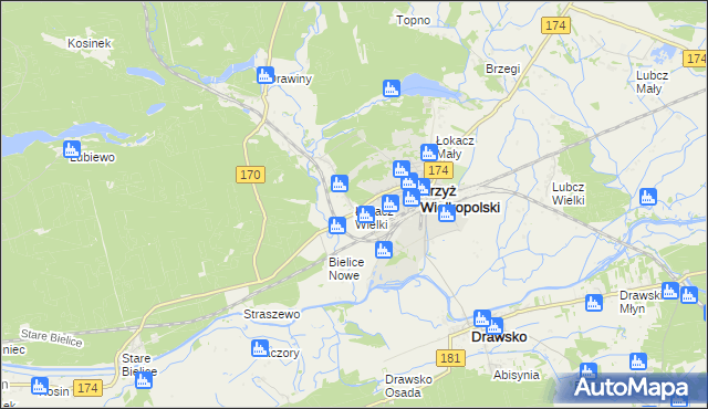 mapa Łokacz Wielki, Łokacz Wielki na mapie Targeo