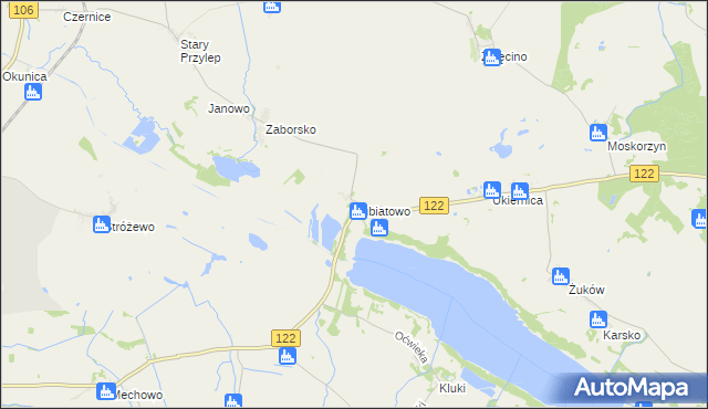 mapa Lubiatowo gmina Przelewice, Lubiatowo gmina Przelewice na mapie Targeo