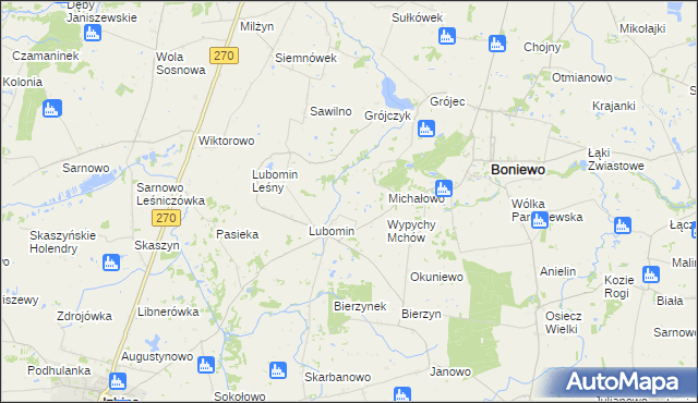mapa Lubomin Rządowy, Lubomin Rządowy na mapie Targeo