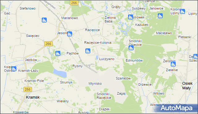 mapa Łuczywno, Łuczywno na mapie Targeo