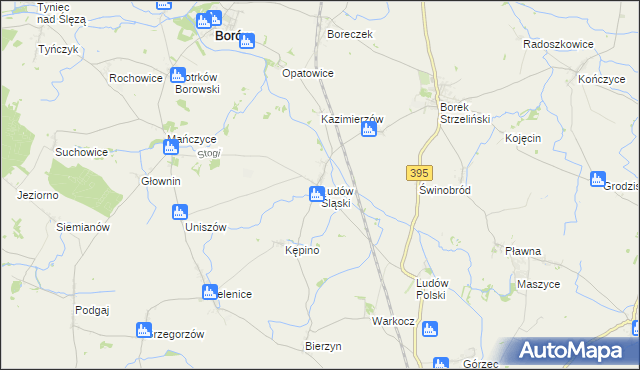 mapa Ludów Śląski, Ludów Śląski na mapie Targeo