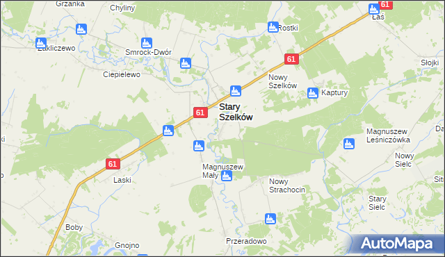 mapa Magnuszew Duży, Magnuszew Duży na mapie Targeo