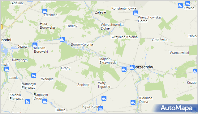 mapa Majdan Skrzyniecki, Majdan Skrzyniecki na mapie Targeo