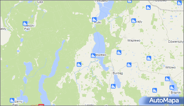 mapa Małszewo, Małszewo na mapie Targeo