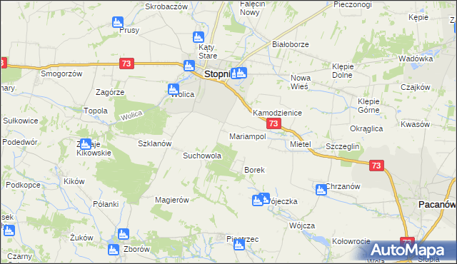 mapa Mariampol gmina Stopnica, Mariampol gmina Stopnica na mapie Targeo