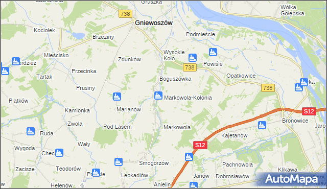 mapa Markowola-Kolonia, Markowola-Kolonia na mapie Targeo