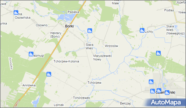 mapa Maruszewiec Pofolwarczny, Maruszewiec Pofolwarczny na mapie Targeo