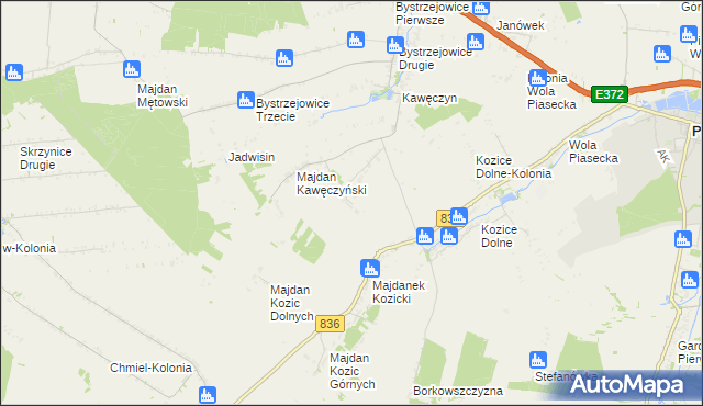 mapa Marysin gmina Piaski, Marysin gmina Piaski na mapie Targeo