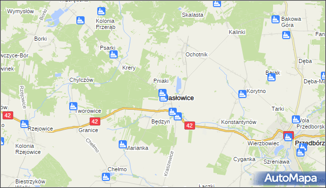 mapa Masłowice powiat radomszczański, Masłowice powiat radomszczański na mapie Targeo
